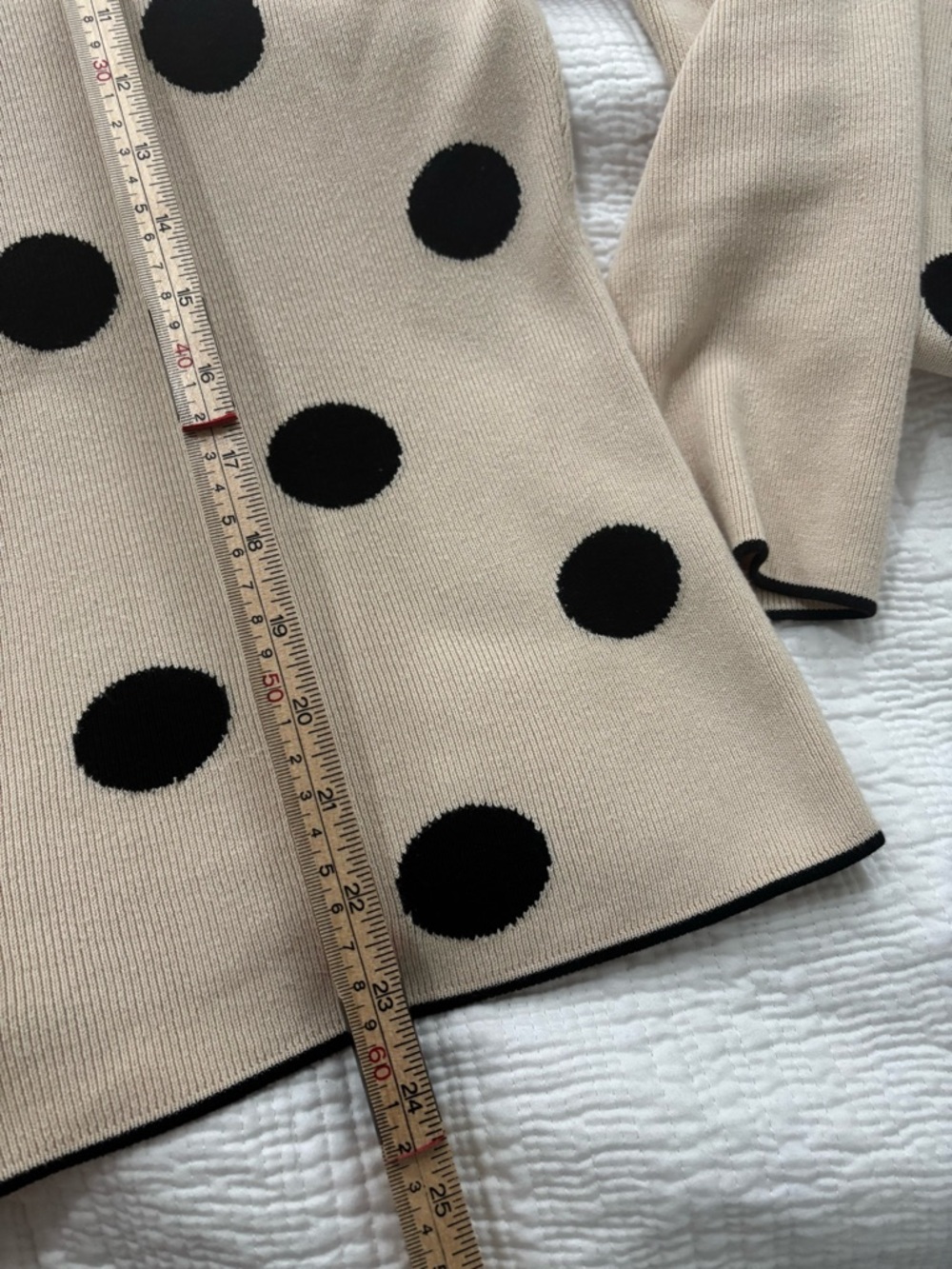 Designers Originals Cream and Black Polka Dot Cardigan & Shell Set Medium - Picture 11 of 11